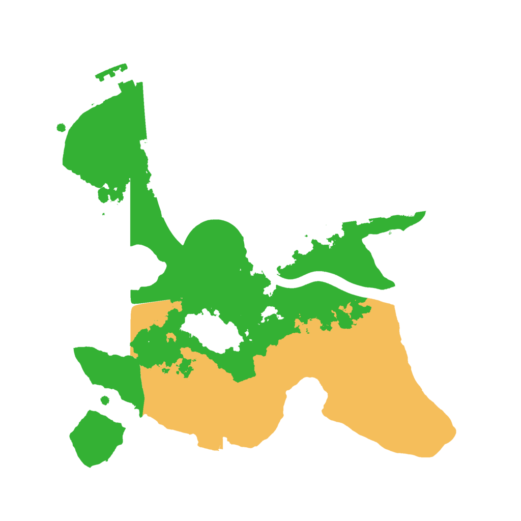 Biome Rust Map: Procedural Map, Size: 2400, Seed: 58