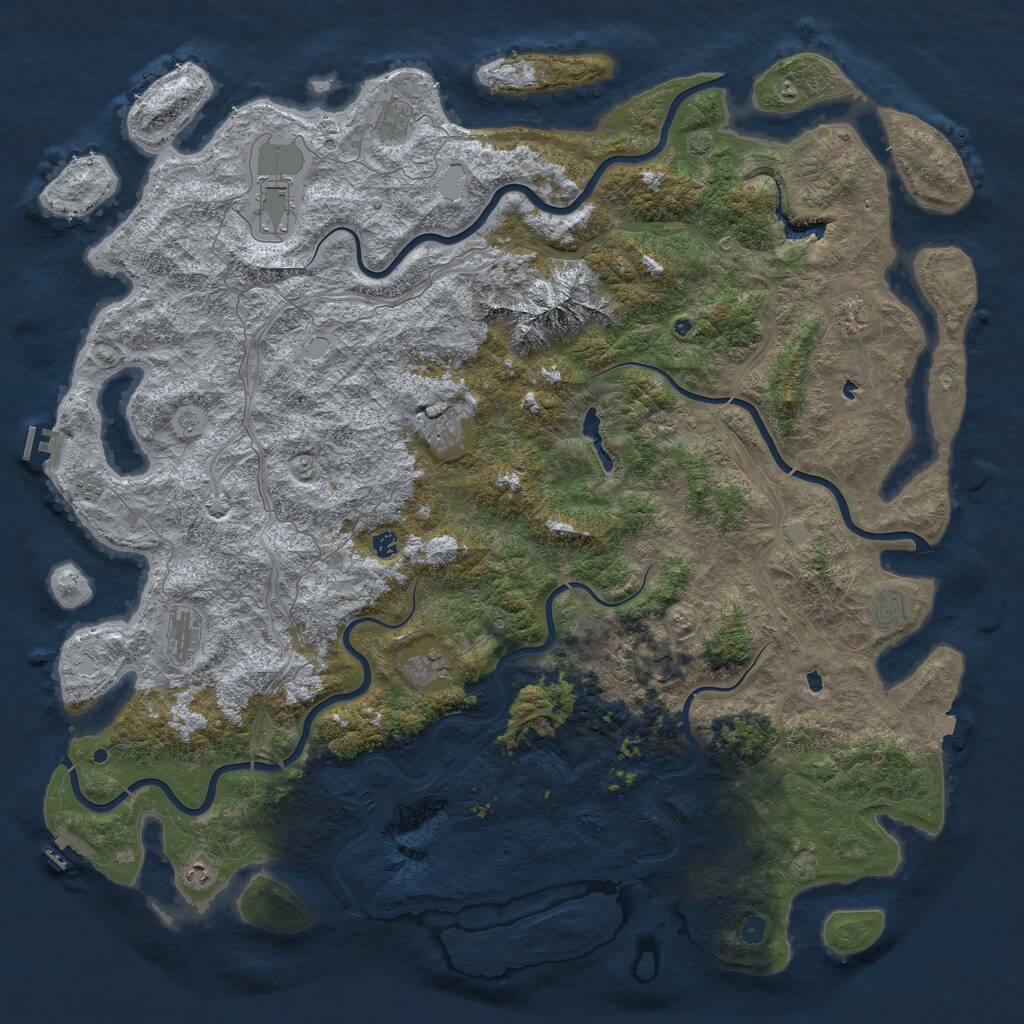 Rust Map: Procedural Map, Size: 6000, Seed: 20250212, 17 Monuments