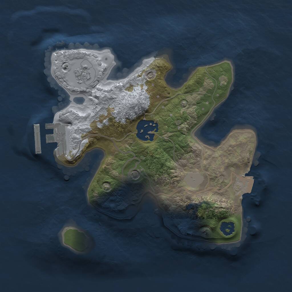 Rust Map: Procedural Map, Size: 2000, Seed: 198387348, 5 Monuments