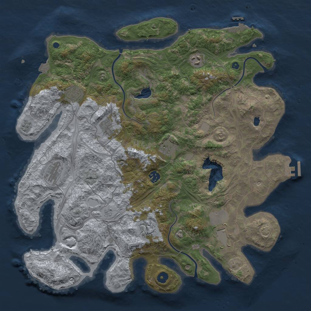 Rust Map: Procedural Map, Size: 4250, Seed: 816632584, 15 Monuments