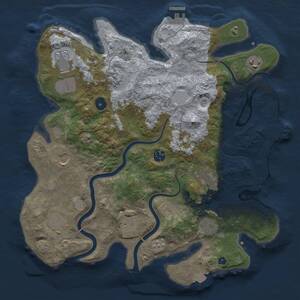 Thumbnail Rust Map: Procedural Map, Size: 3750, Seed: 1299000024, 16 Monuments