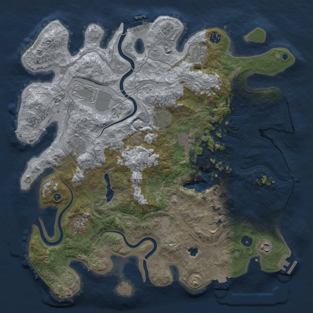 Rust Map: Procedural Map, Size: 4250, Seed: 149911, 16 Monuments