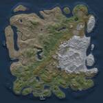 Thumbnail Rust Map: Procedural Map, Size: 4500, Seed: 2147224872, 17 Monuments