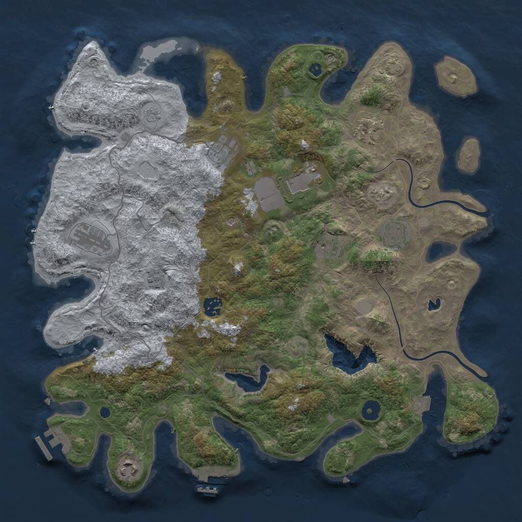 Rust Map: Procedural Map, Size: 4000, Seed: 1508263958, 15 Monuments