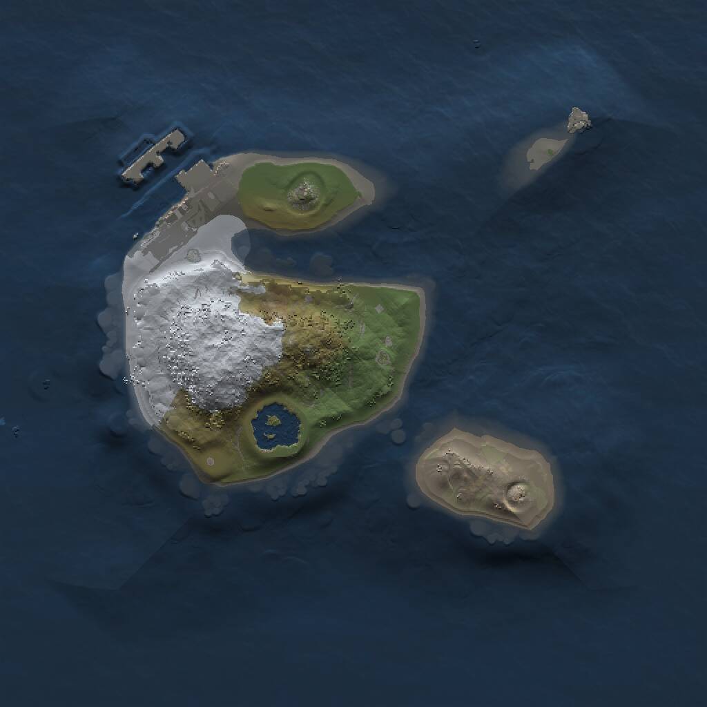 Rust Map: Procedural Map, Size: 1500, Seed: 551222049, 2 Monuments