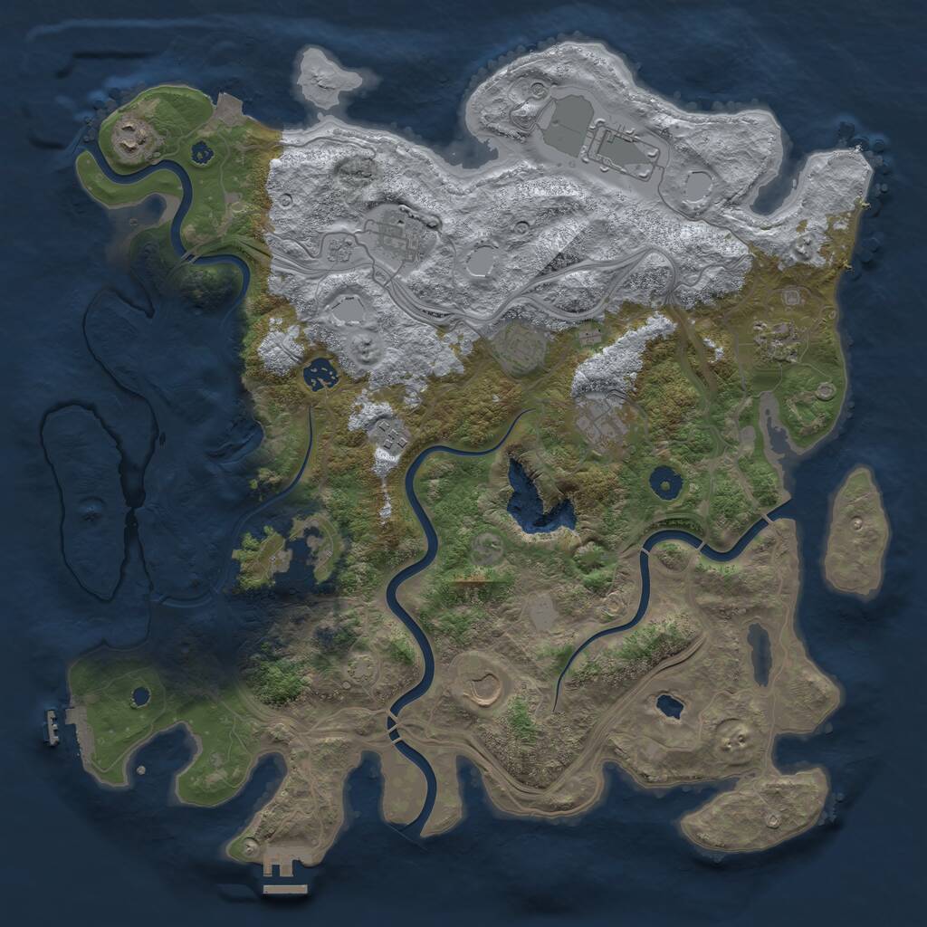Rust Map: Procedural Map, Size: 4250, Seed: 400, 16 Monuments