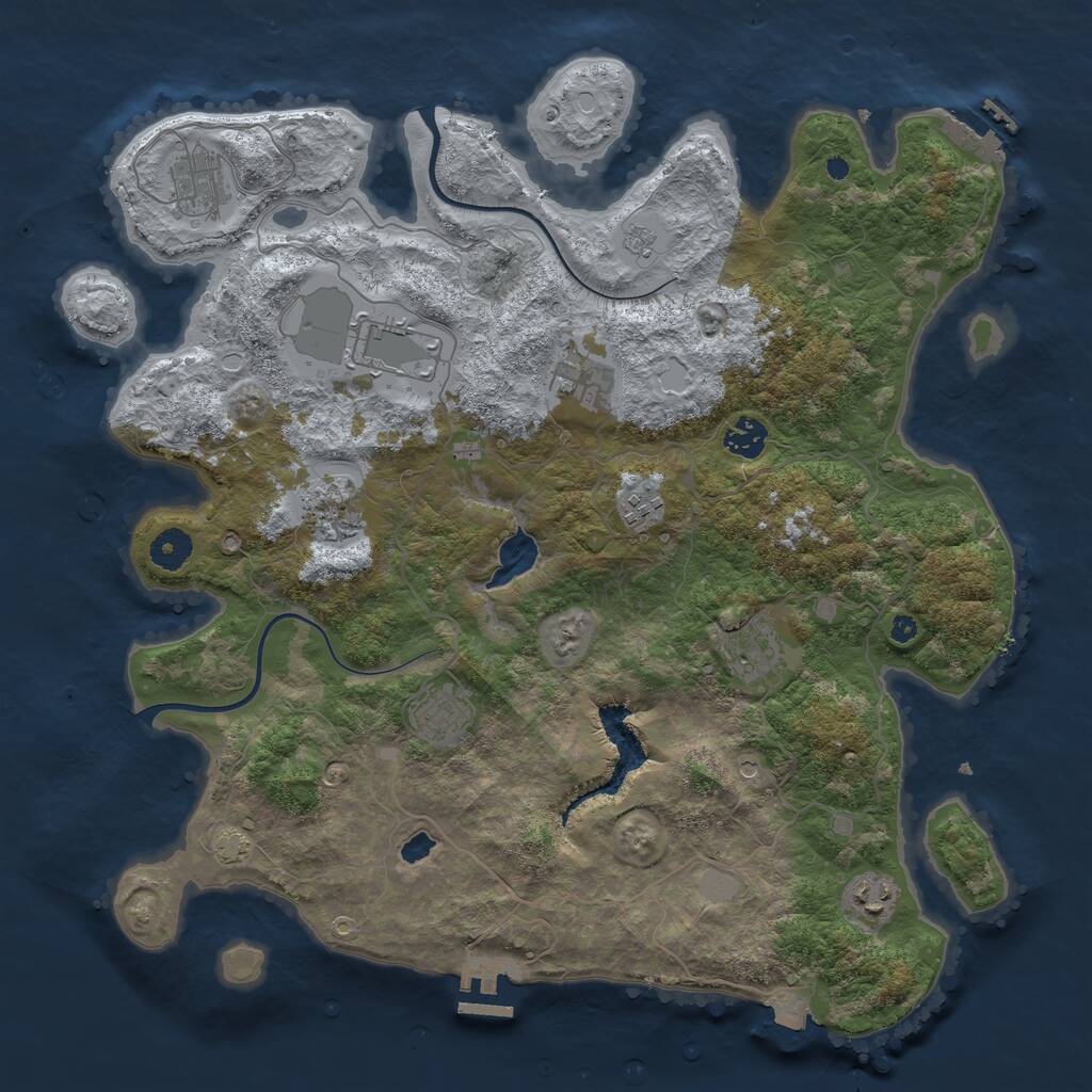 Rust Map: Procedural Map, Size: 4000, Seed: 1649887039, 15 Monuments