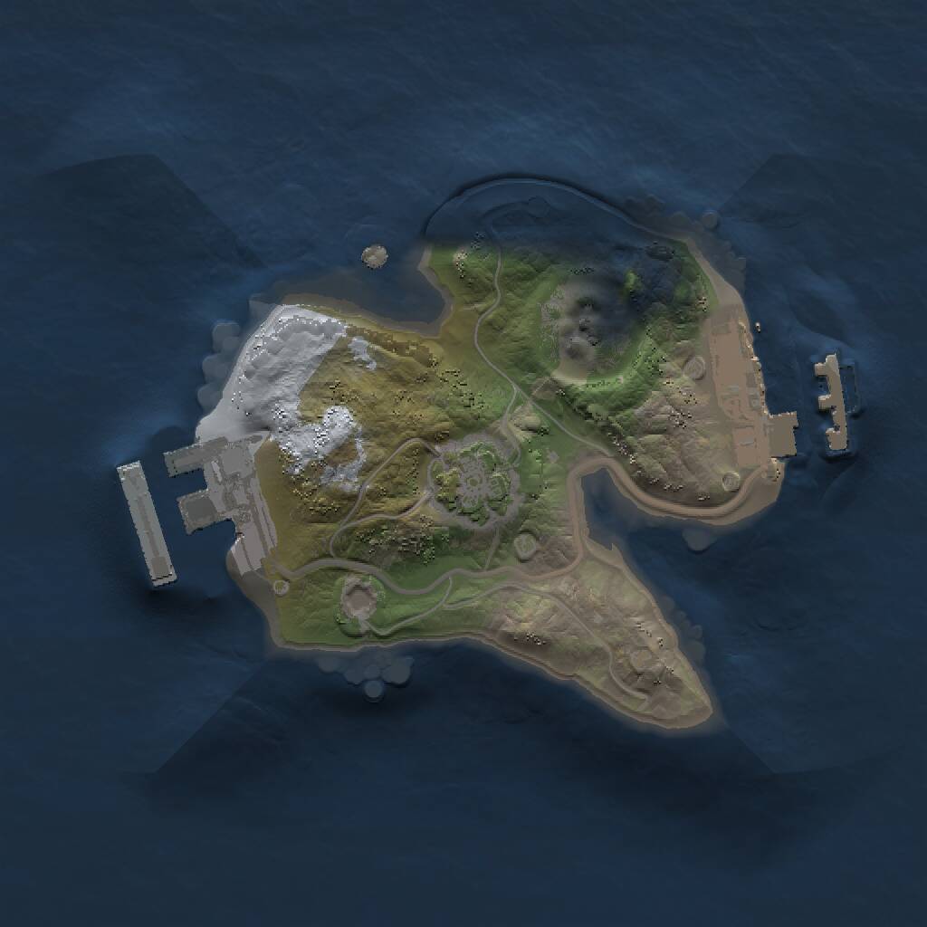 Rust Map: Procedural Map, Size: 1500, Seed: 2038679973, 4 Monuments