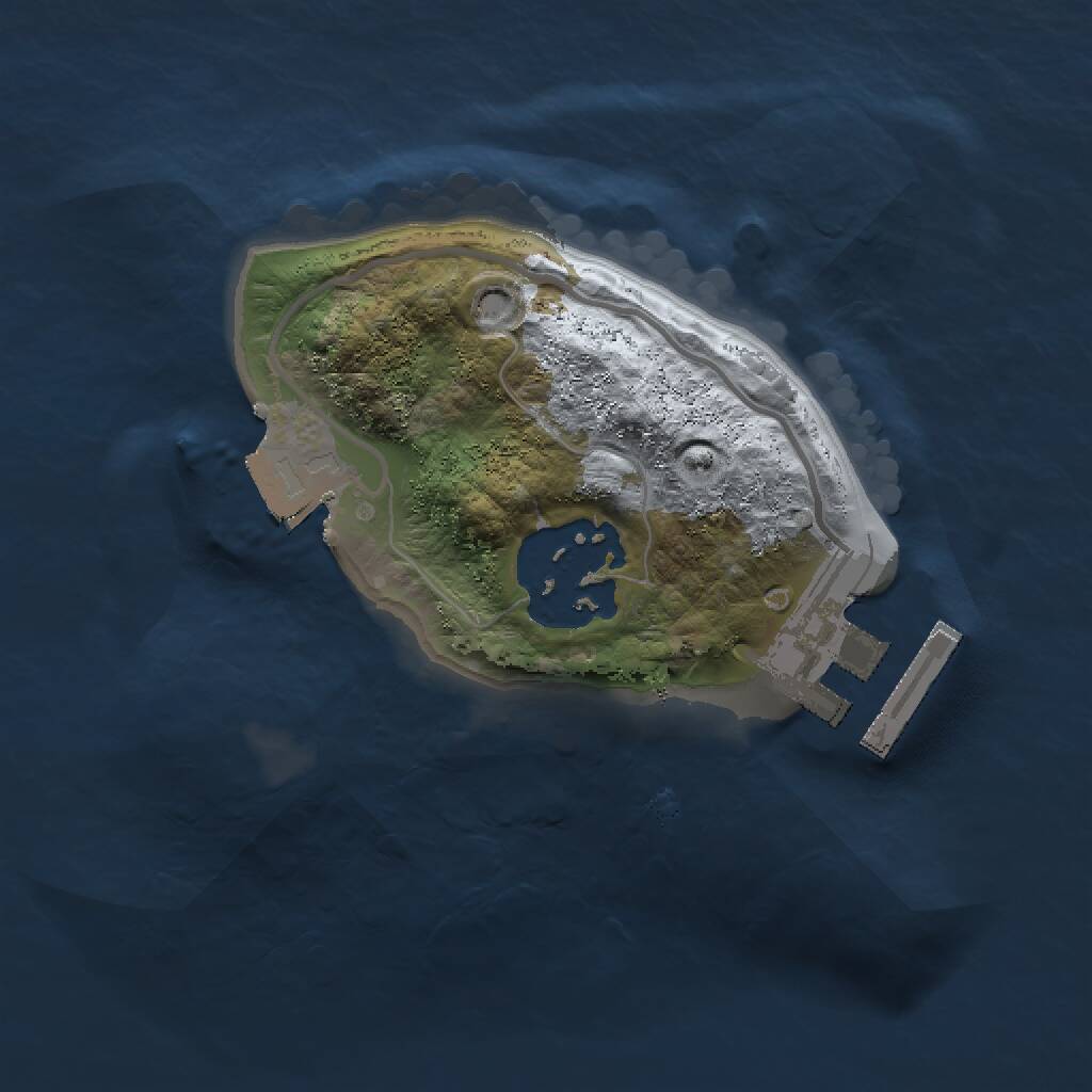 Rust Map: Procedural Map, Size: 1500, Seed: 457445, 3 Monuments