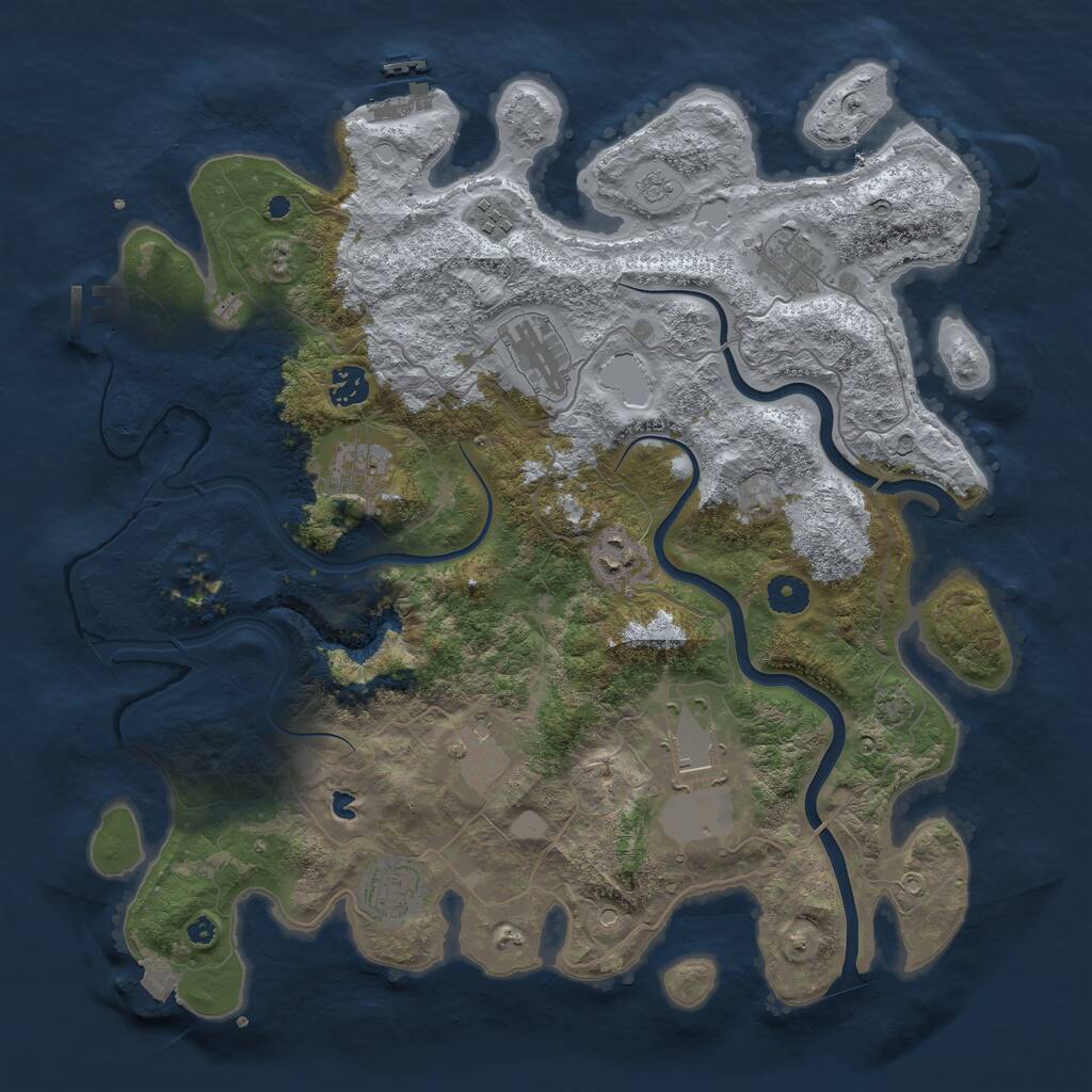 Rust Map: Procedural Map, Size: 4000, Seed: 1498414048, 15 Monuments