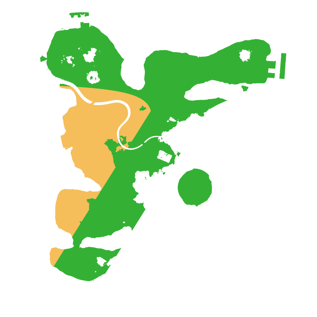 Biome Rust Map: Procedural Map, Size: 2500, Seed: 2043595386