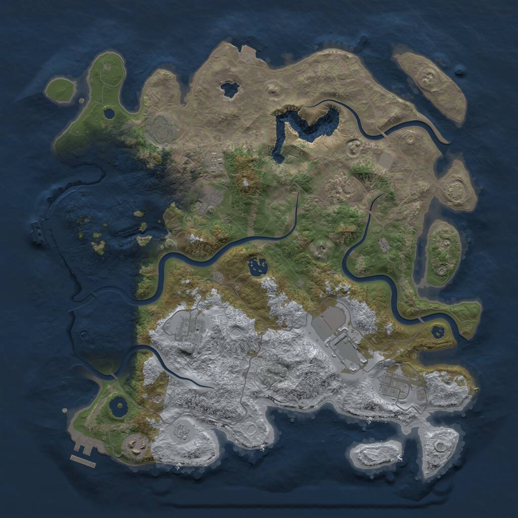 Rust Map: Procedural Map, Size: 4000, Seed: 506734083, 15 Monuments