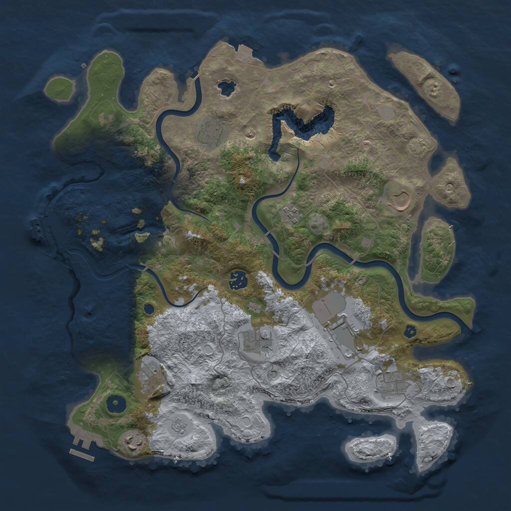 Rust Map: Procedural Map, Size: 4000, Seed: 506734083, 15 Monuments