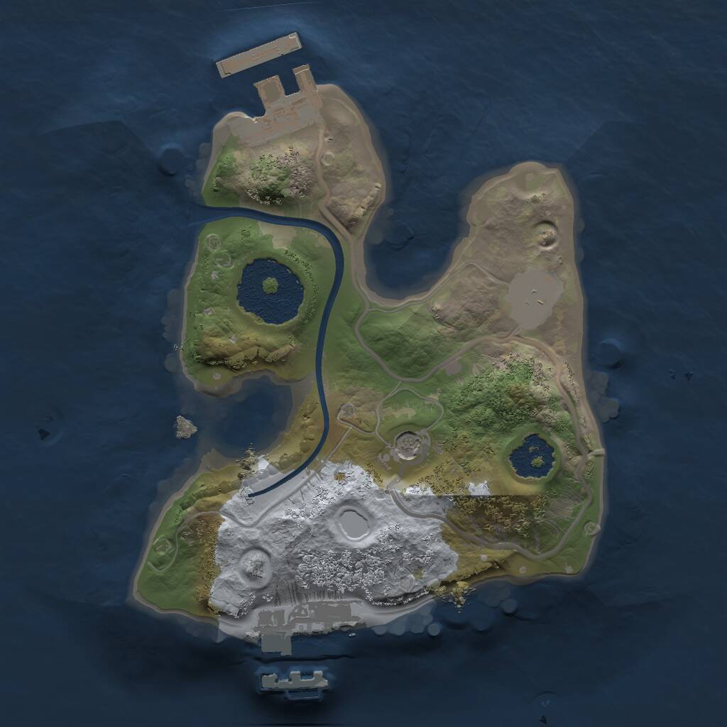 Rust Map: Procedural Map, Size: 1700, Seed: 1083413162, 4 Monuments