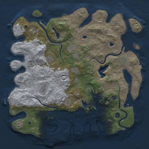 Thumbnail Rust Map: Procedural Map, Size: 4500, Seed: 1443787681, 17 Monuments