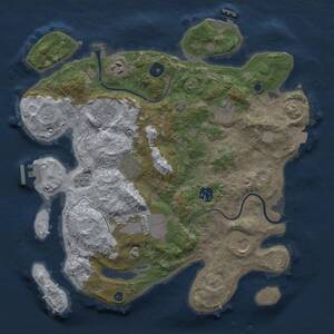Thumbnail Rust Map: Procedural Map, Size: 3500, Seed: 1789, 14 Monuments