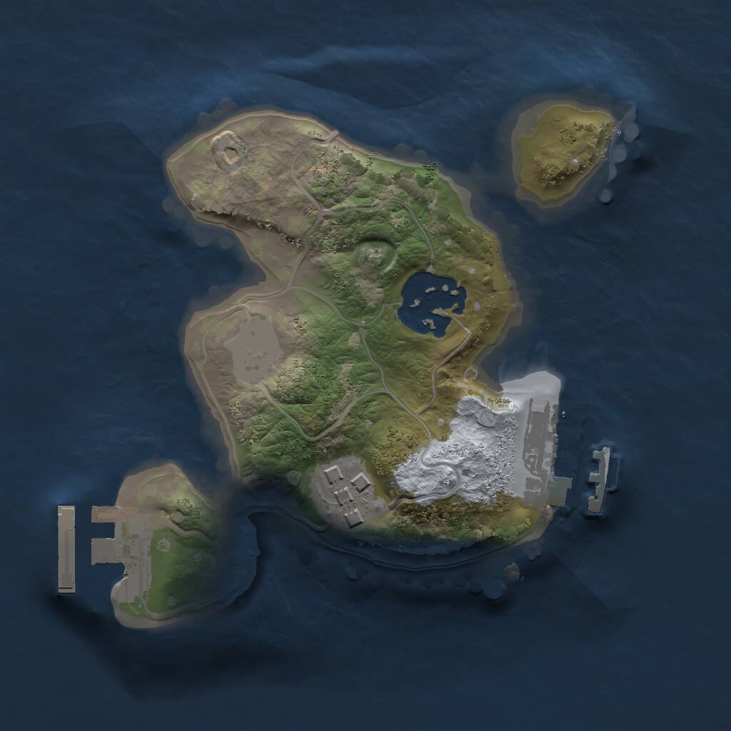 Rust Map: Procedural Map, Size: 1700, Seed: 25, 5 Monuments