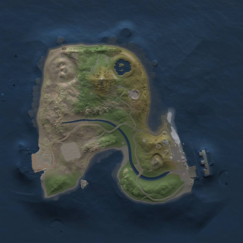 Rust Map: Procedural Map, Size: 1500, Seed: 511090255, 2 Monuments