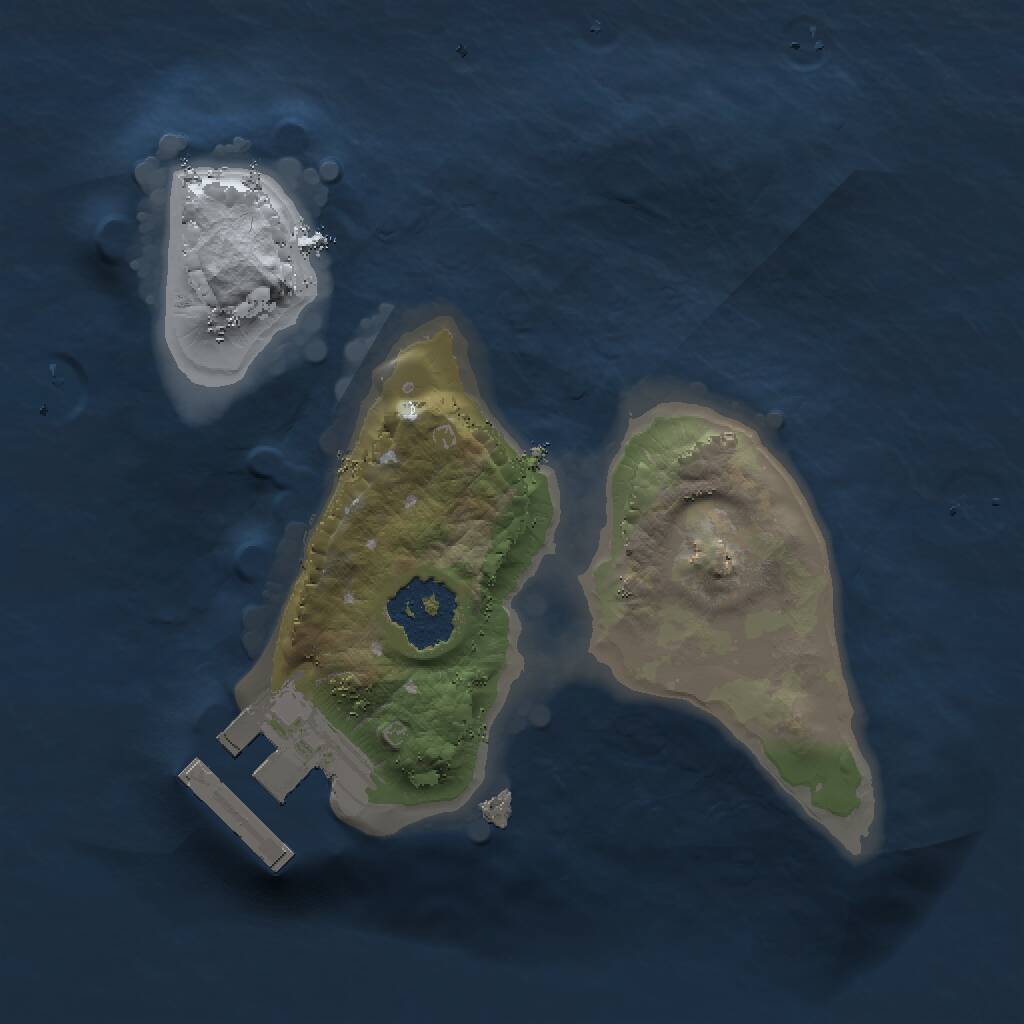 Rust Map: Procedural Map, Size: 1500, Seed: 2150489, 2 Monuments