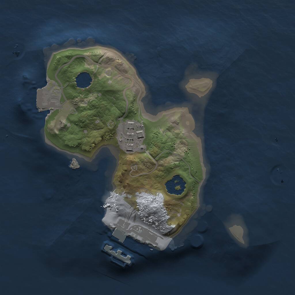 Rust Map: Procedural Map, Size: 1500, Seed: 9846513, 3 Monuments
