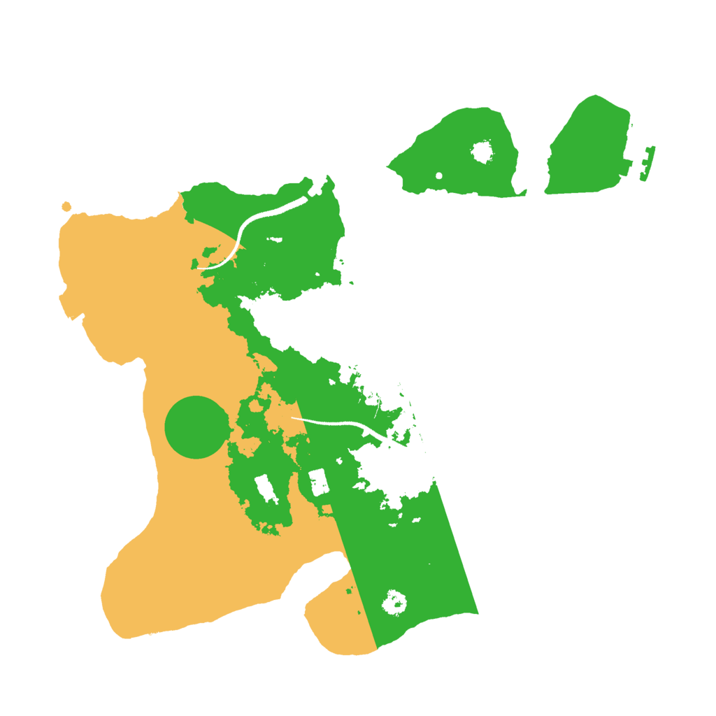 Biome Rust Map: Procedural Map, Size: 3000, Seed: 521545
