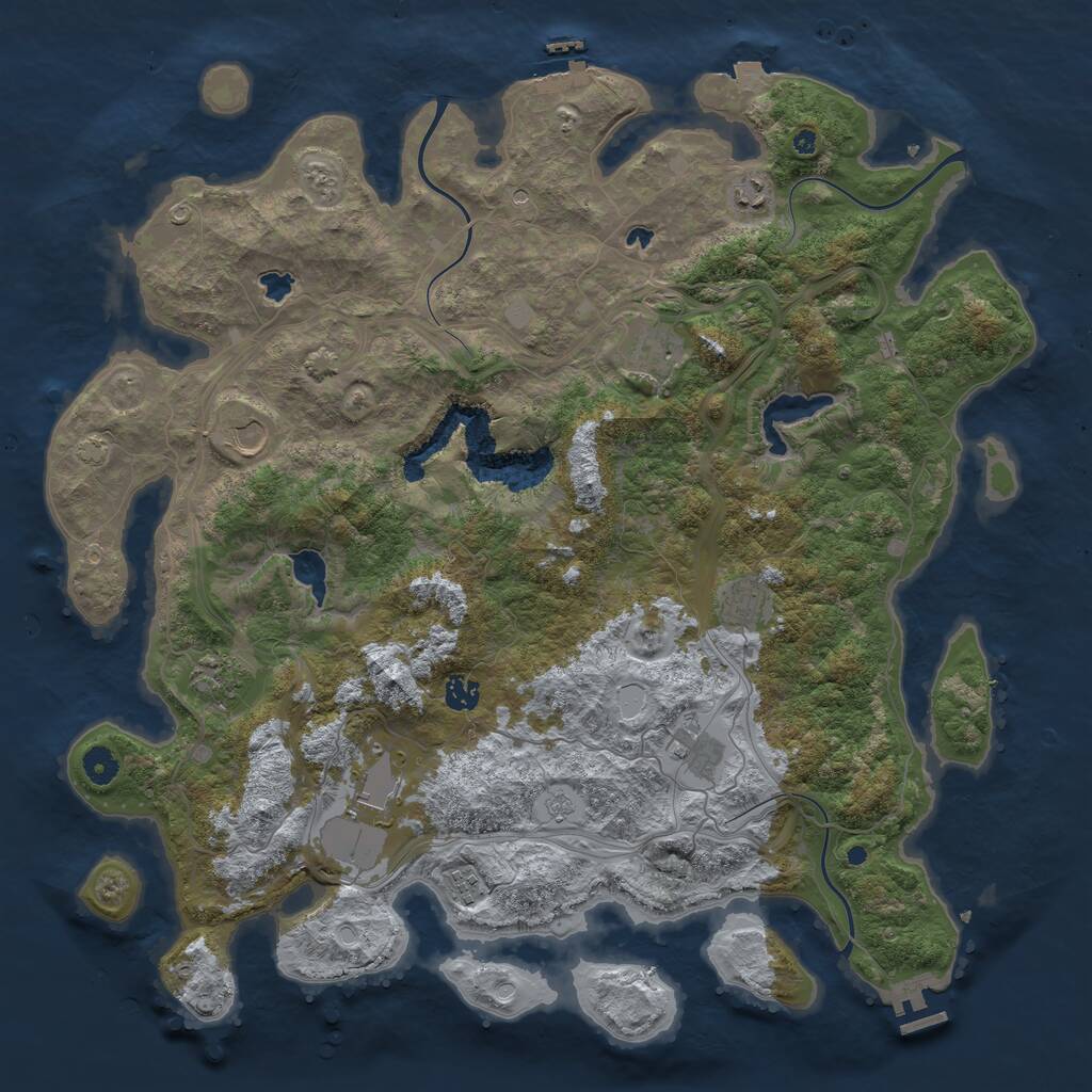 Rust Map: Procedural Map, Size: 4550, Seed: 70149994, 15 Monuments