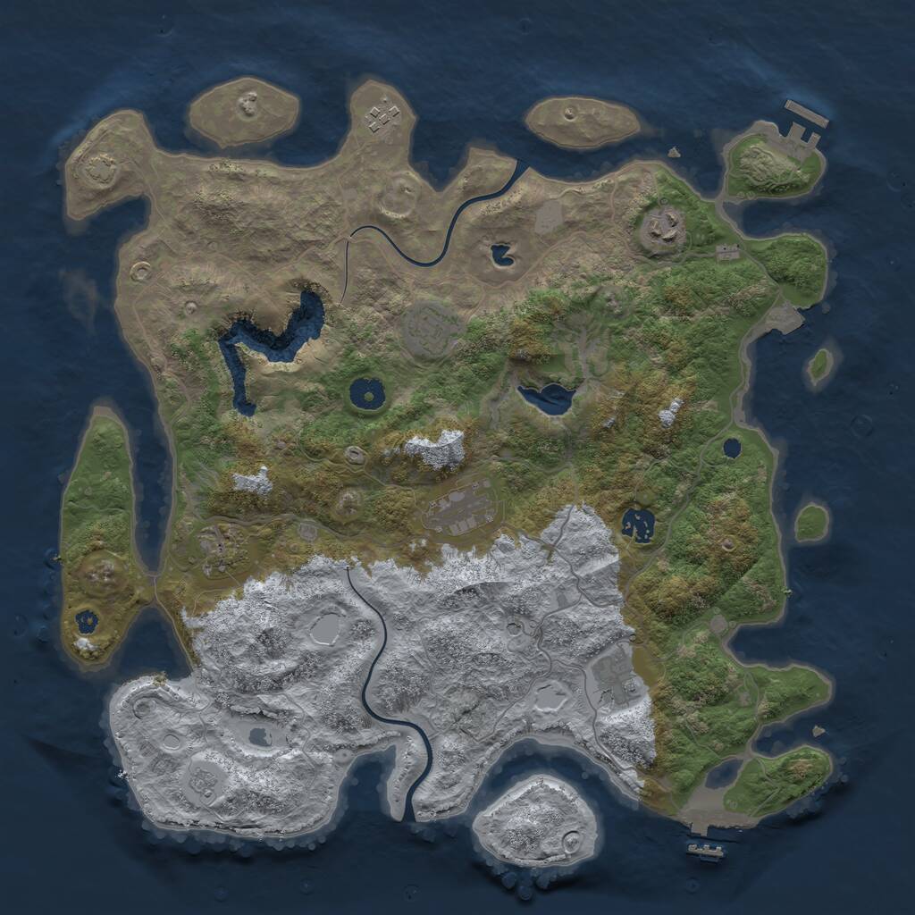 Rust Map: Procedural Map, Size: 4000, Seed: 1781810132, 13 Monuments