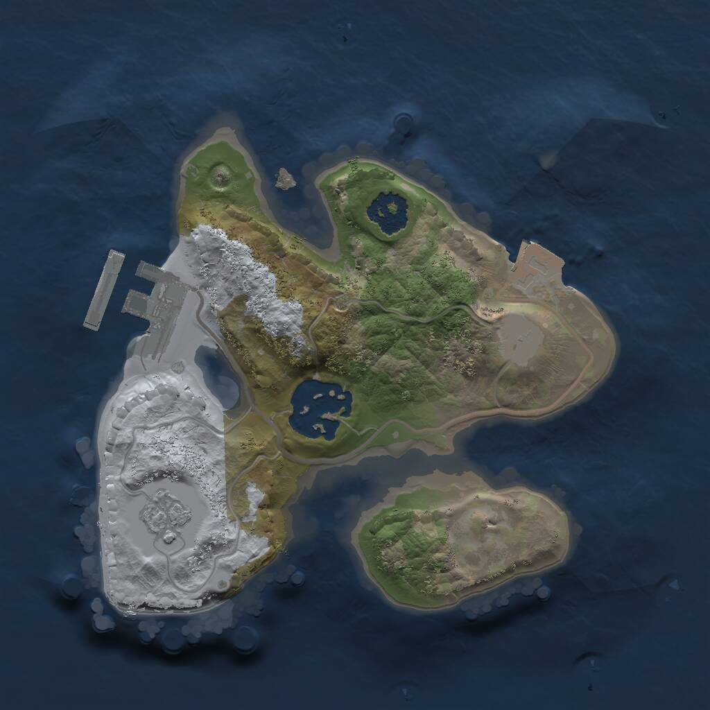 Rust Map: Procedural Map, Size: 1750, Seed: 874029958, 4 Monuments
