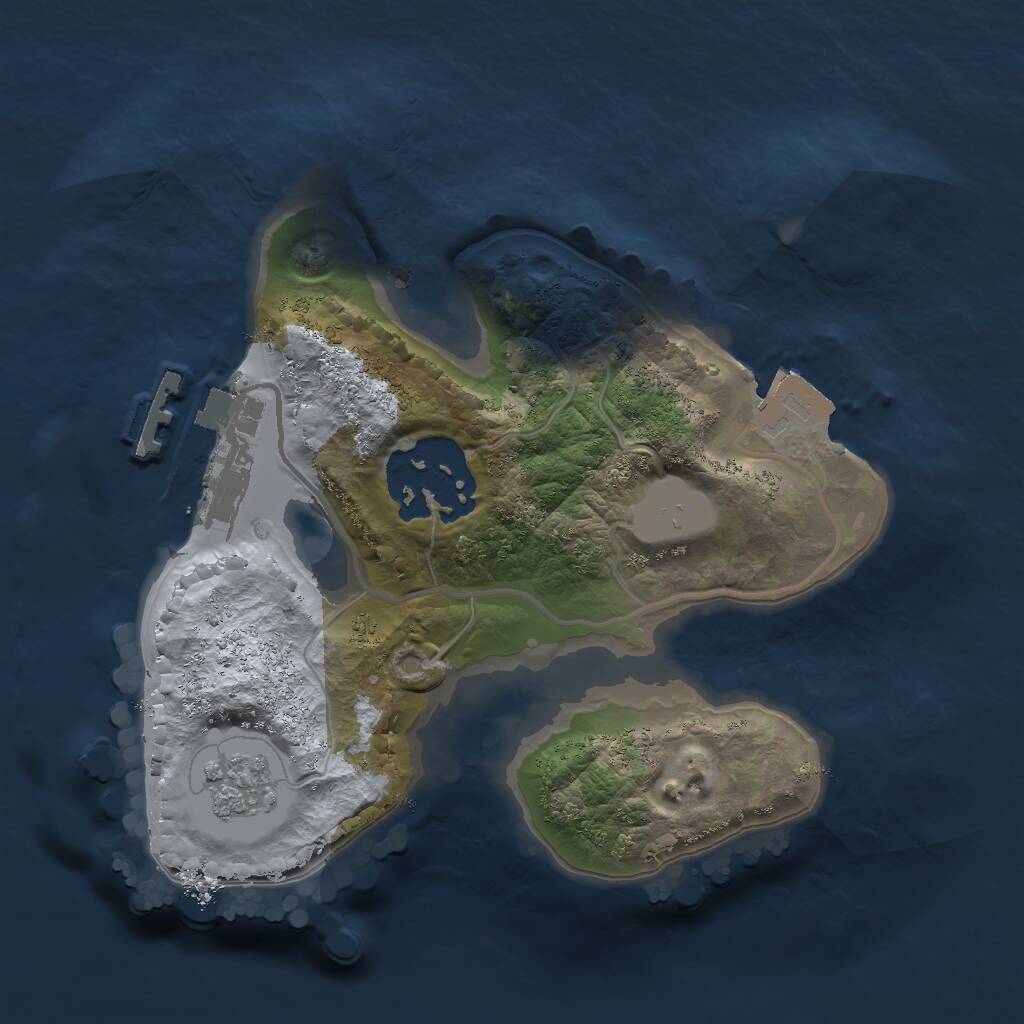 Rust Map: Procedural Map, Size: 1750, Seed: 874029958, 4 Monuments