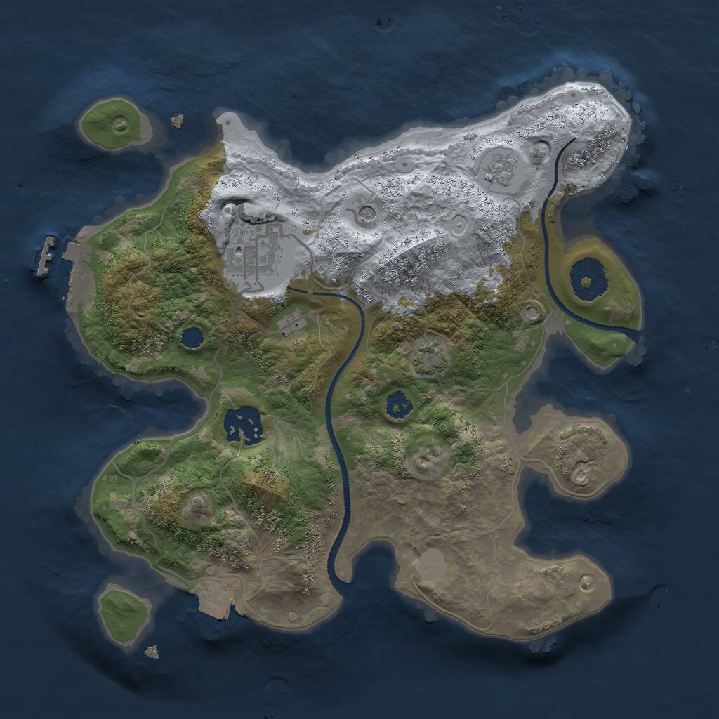 Rust Map: Procedural Map, Size: 2700, Seed: 58, 7 Monuments