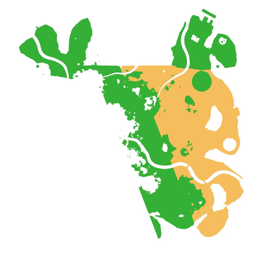 Biome Rust Map: Procedural Map, Size: 3500, Seed: 95191