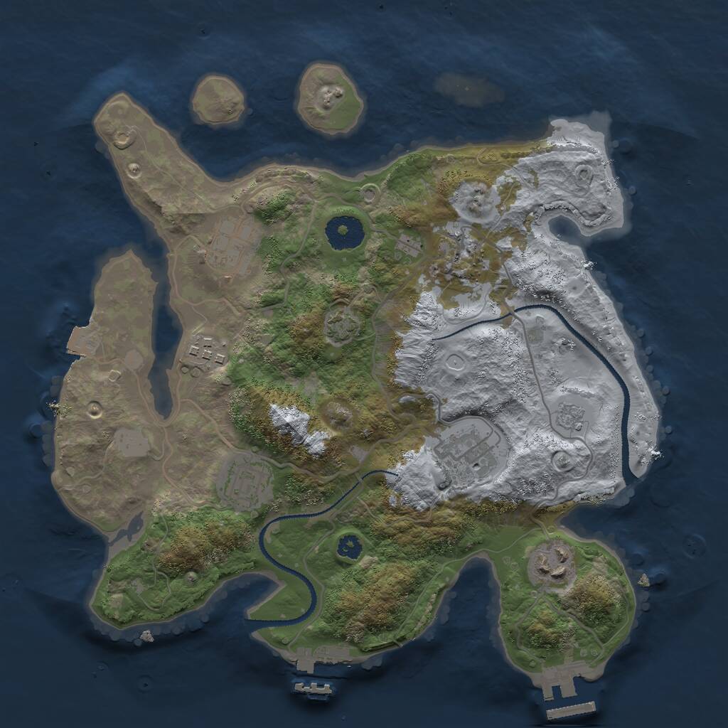 Rust Map: Procedural Map, Size: 3000, Seed: 1748615193, 11 Monuments
