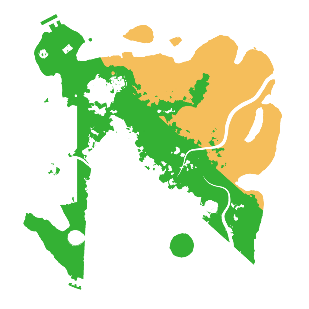 Biome Rust Map: Procedural Map, Size: 3500, Seed: 91156