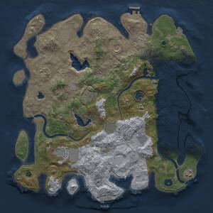 Thumbnail Rust Map: Procedural Map, Size: 4000, Seed: 618785268, 16 Monuments