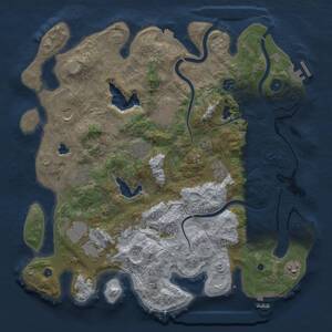 Thumbnail Rust Map: Procedural Map, Size: 4000, Seed: 618785268, 16 Monuments