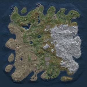 Thumbnail Rust Map: Procedural Map, Size: 4250, Seed: 2473309, 16 Monuments