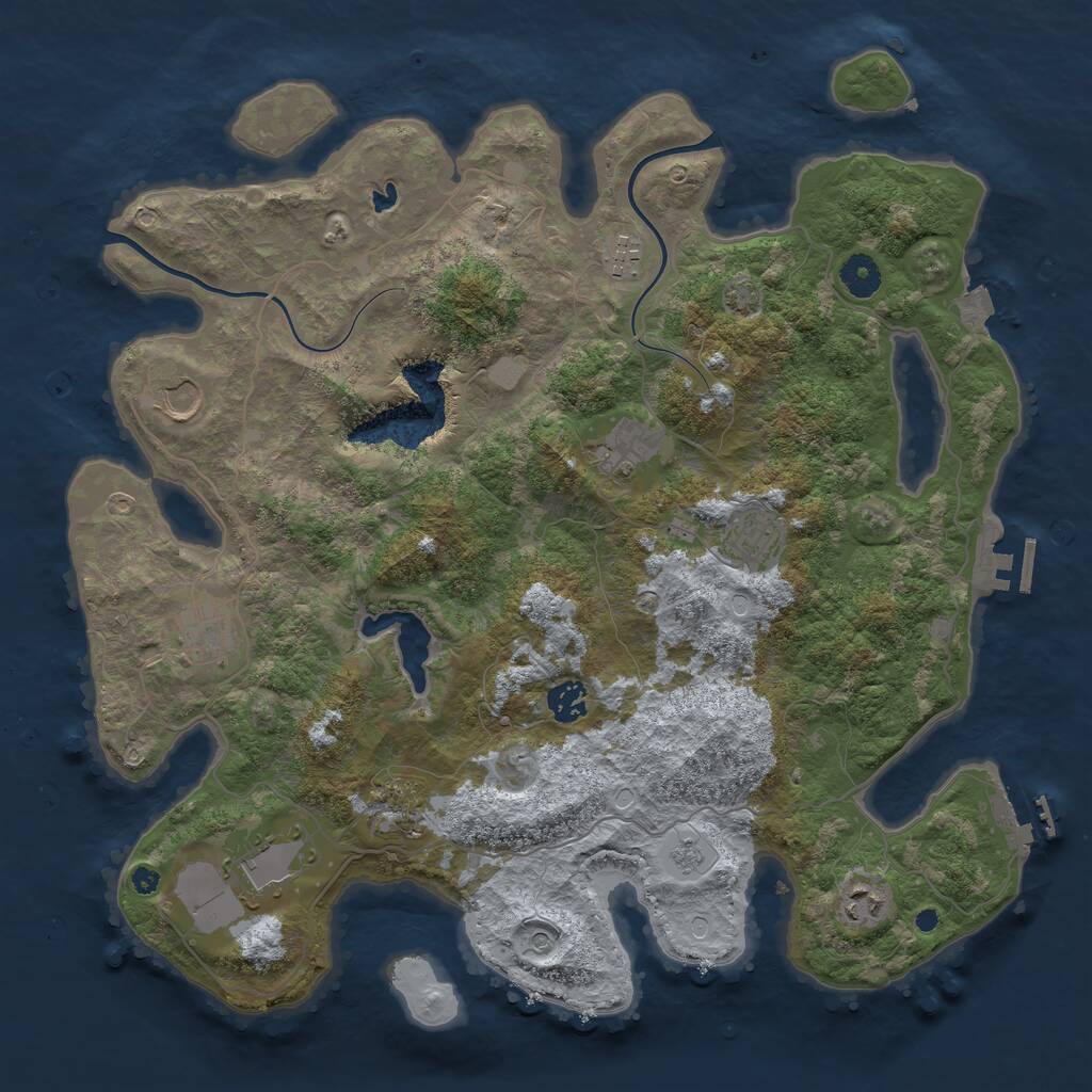 Rust Map: Procedural Map, Size: 4000, Seed: 785184912, 15 Monuments