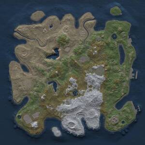Thumbnail Rust Map: Procedural Map, Size: 4000, Seed: 785184912, 15 Monuments