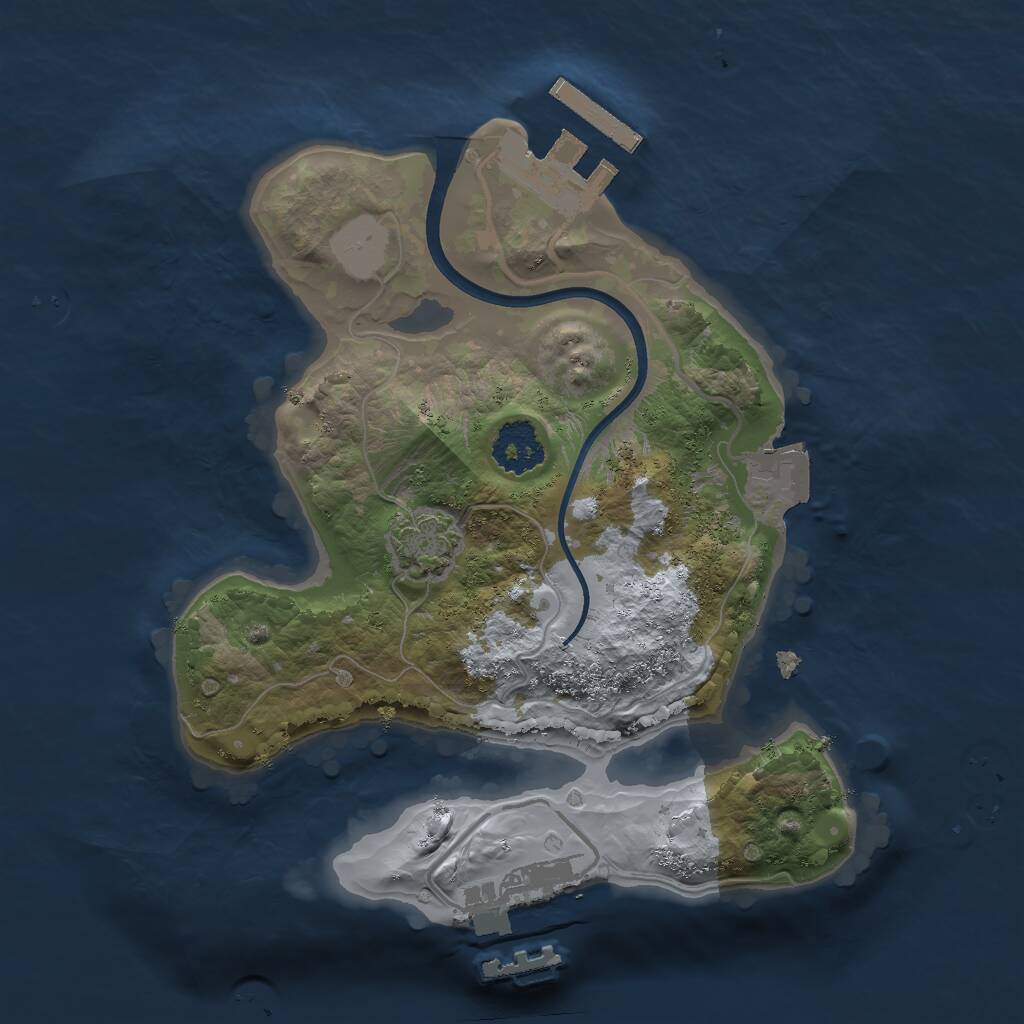 Rust Map: Procedural Map, Size: 2000, Seed: 1510270187, 4 Monuments