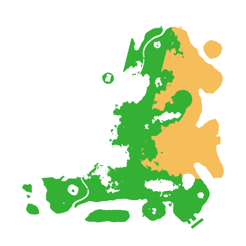 Biome Rust Map: Procedural Map, Size: 3500, Seed: 80000