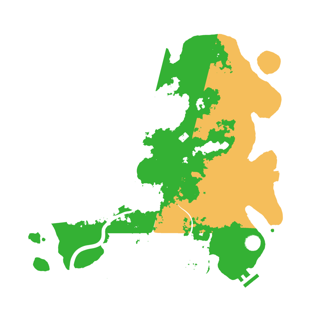 Biome Rust Map: Procedural Map, Size: 3500, Seed: 80000