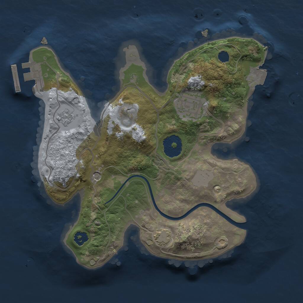 Rust Map: Procedural Map, Size: 2200, Seed: 1304556588, 6 Monuments