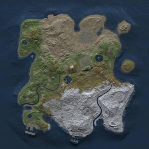 Thumbnail Rust Map: Procedural Map, Size: 3000, Seed: 751374593, 10 Monuments