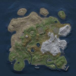 Thumbnail Rust Map: Procedural Map, Size: 3000, Seed: 735191802, 10 Monuments