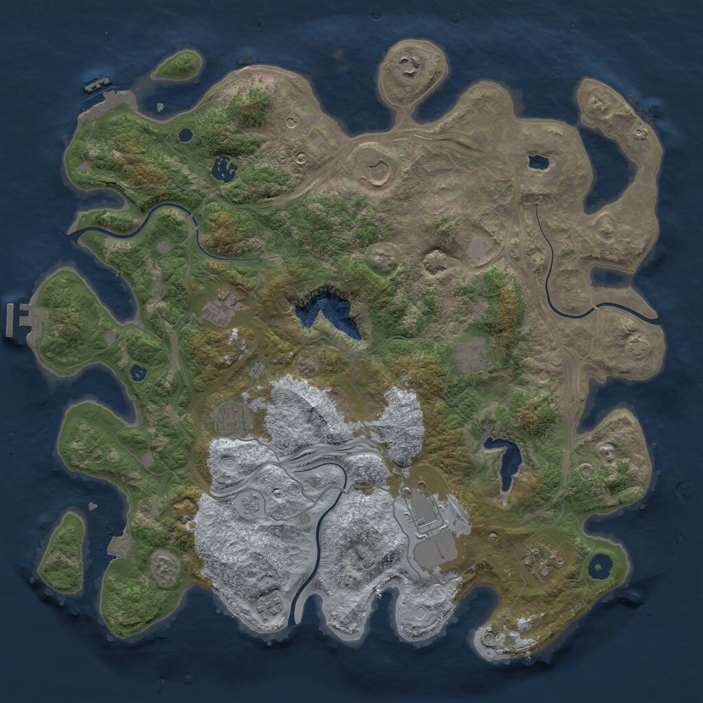 Rust Map: Procedural Map, Size: 4250, Seed: 7719, 15 Monuments