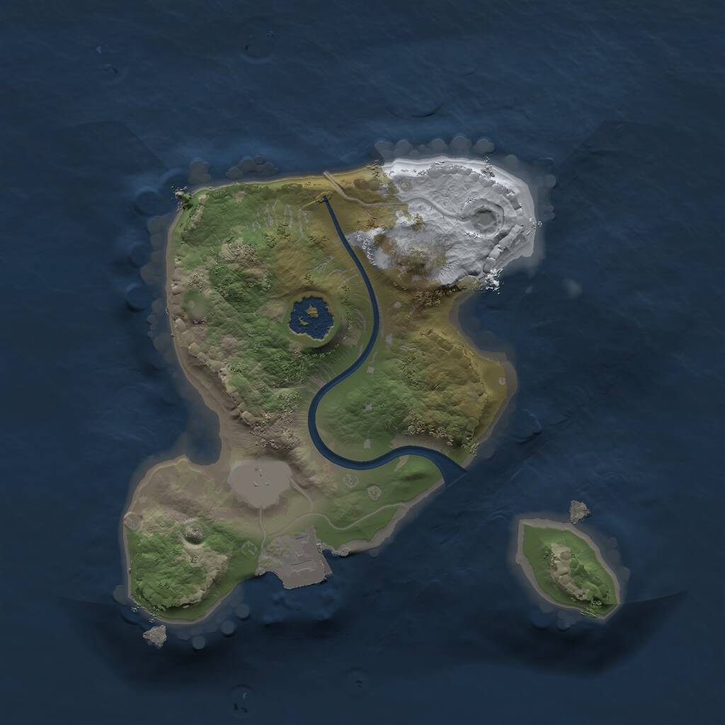 Rust Map: Procedural Map, Size: 1700, Seed: 39794974, 1 Monuments