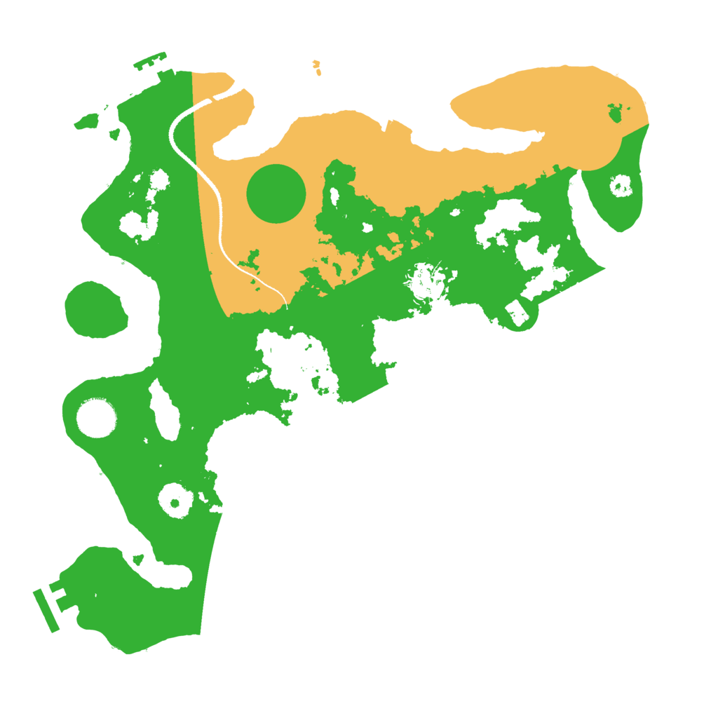 Biome Rust Map: Procedural Map, Size: 3200, Seed: 199212473