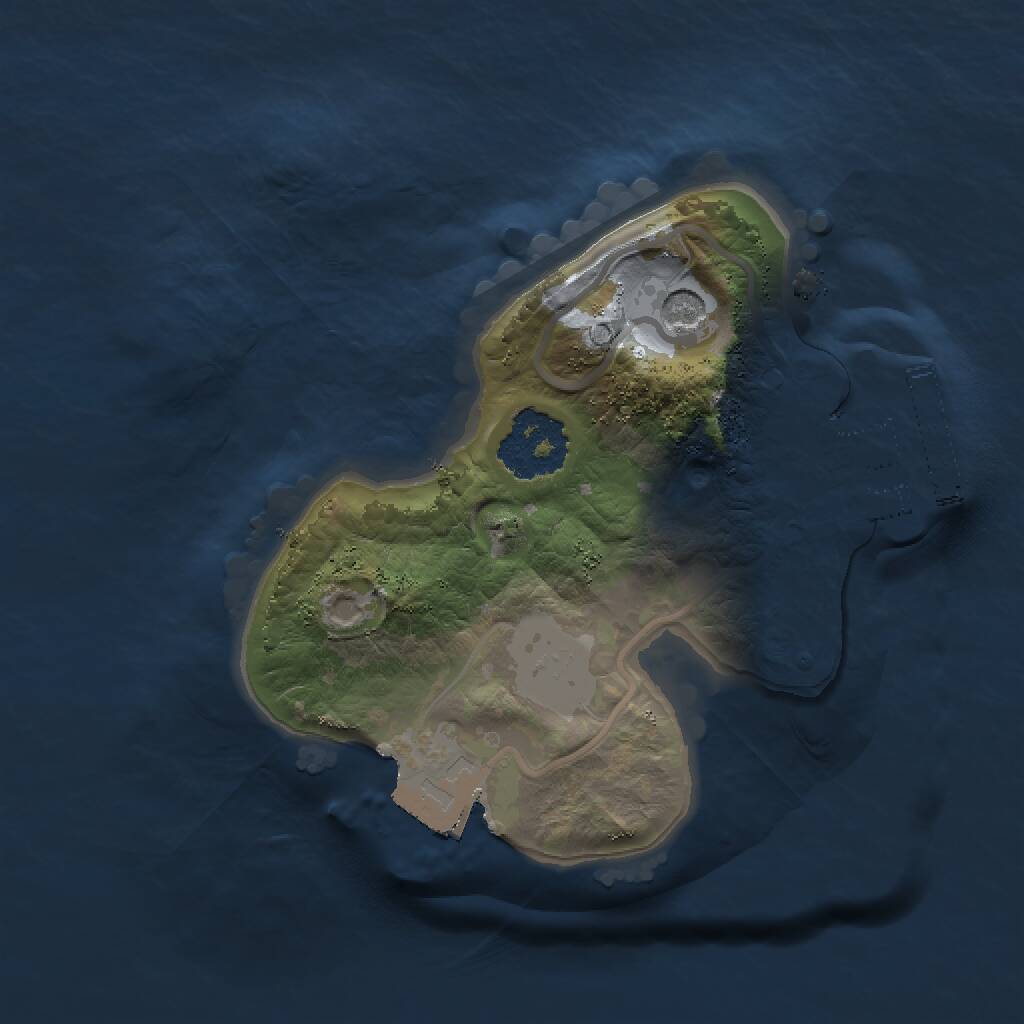 Rust Map: Procedural Map, Size: 1500, Seed: 1173242440, 3 Monuments