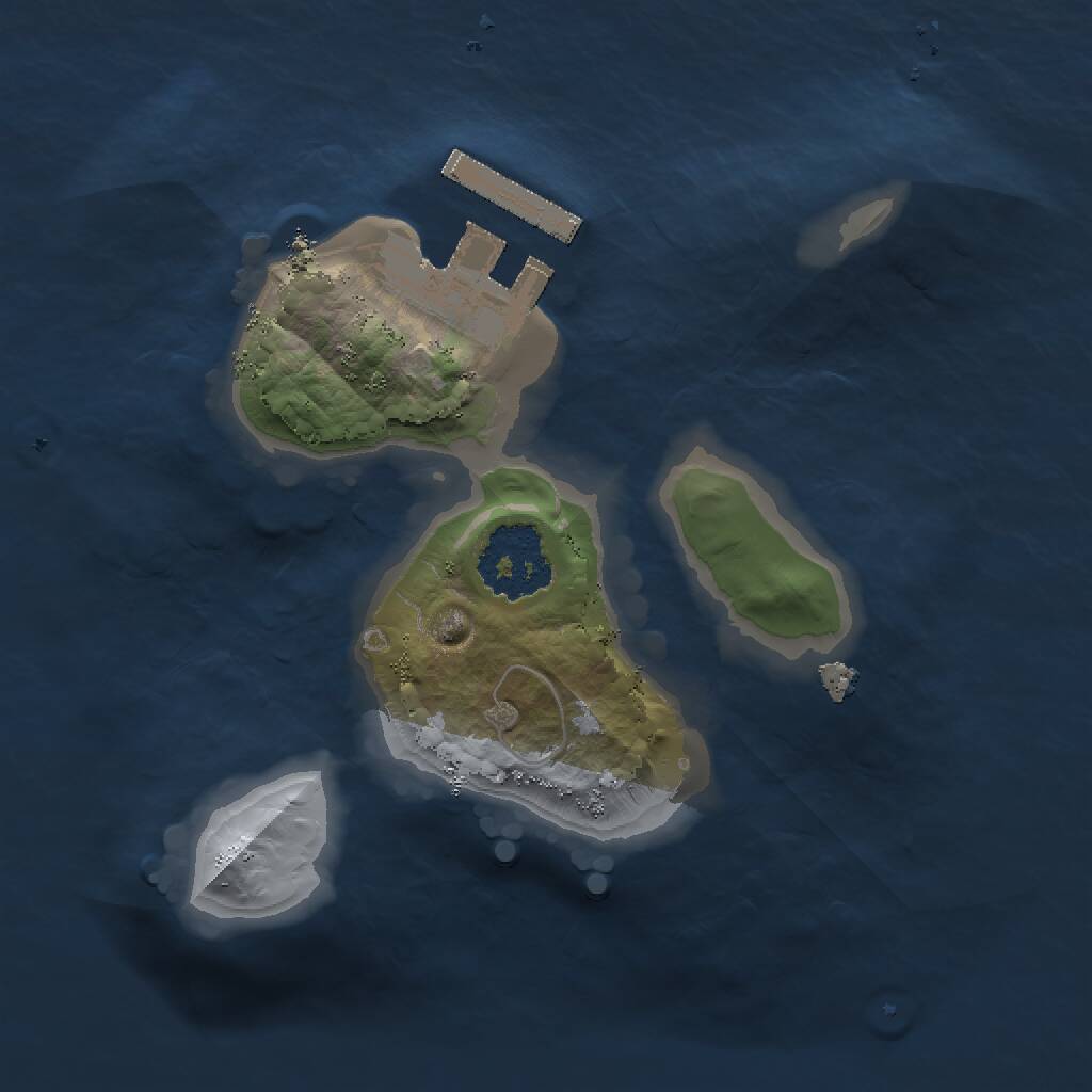 Rust Map: Procedural Map, Size: 1500, Seed: 15435, 2 Monuments