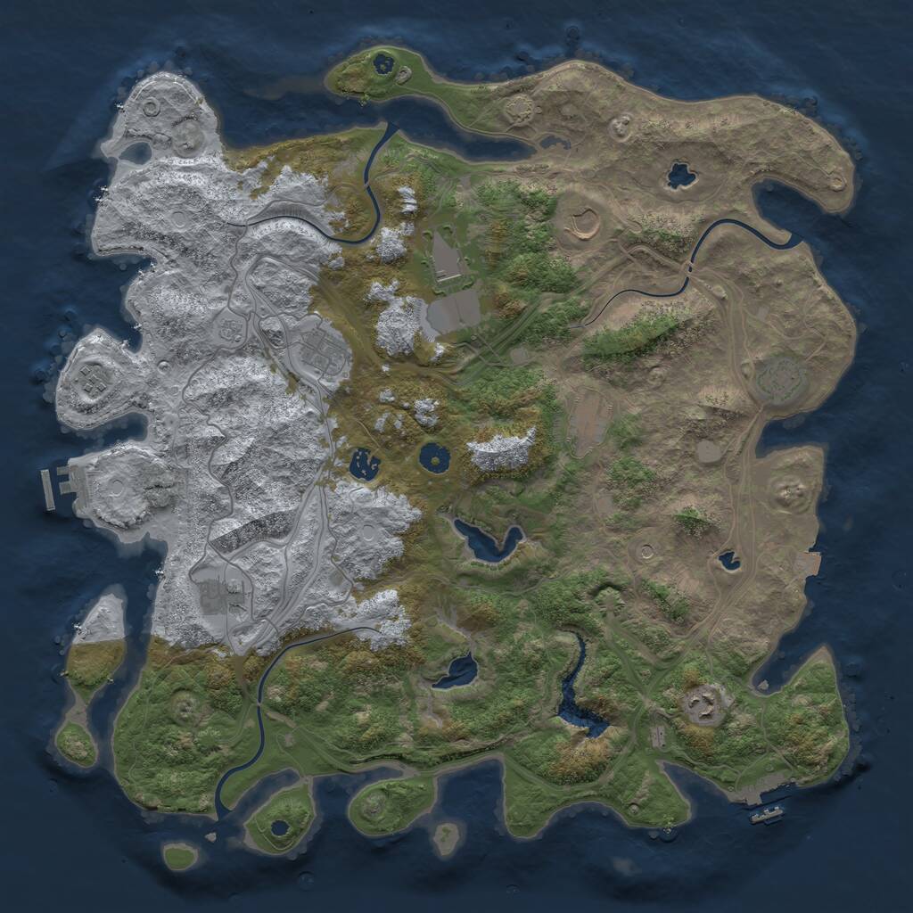 Rust Map: Procedural Map, Size: 4500, Seed: 785840075, 15 Monuments